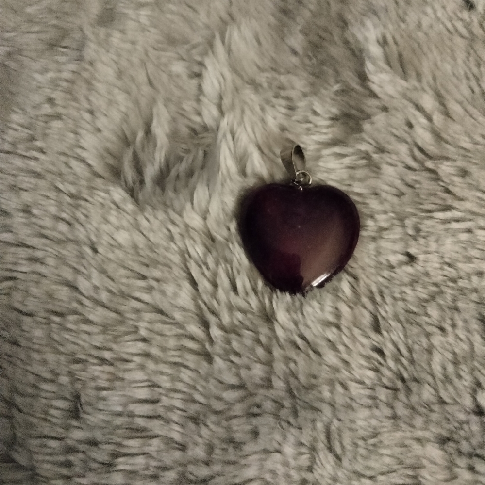 Genuine Amethyst Heart Pendant